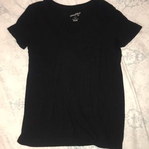 Black V-neck T-shirt